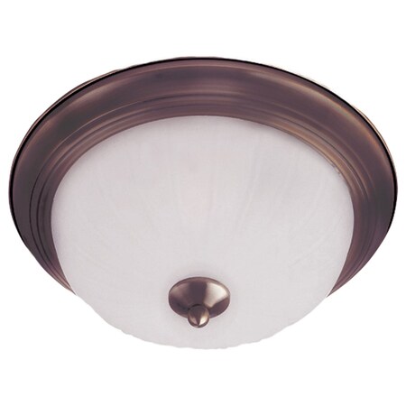 Maxim Two Light Oil Rubbed Bronze Frosted Glass Bowl Flush Mount 5831FTOI